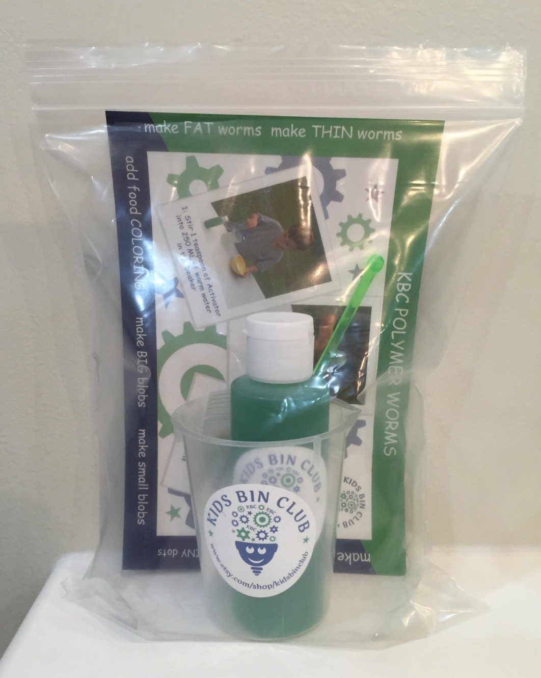 Science Party Favor Kit Five Polymer Jelly Worm Kits