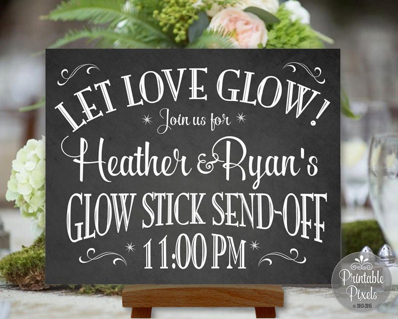 Glow Stick SendOff Printable Chalkboard by PrintablePixels
