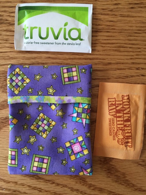 Sugar Packet Holder Travel Case for purse or pocket holder