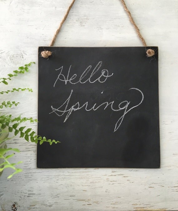 Hanging Chalkboard Rustic Chalkboard Sign Distressed
