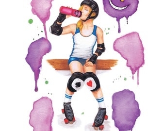 The Wonderful - poster A3 - Roller Derby