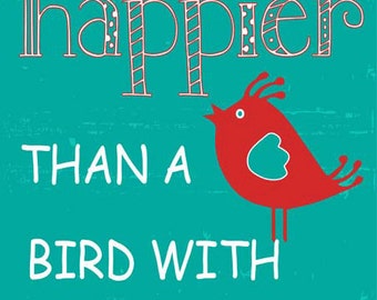 Happier than a bird | Etsy