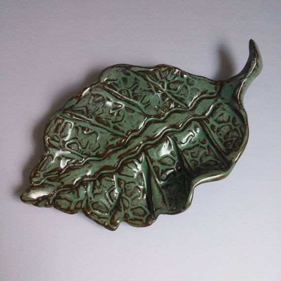Hand crafted ceramic Leaf Soap Dish pottery soap dish leaf