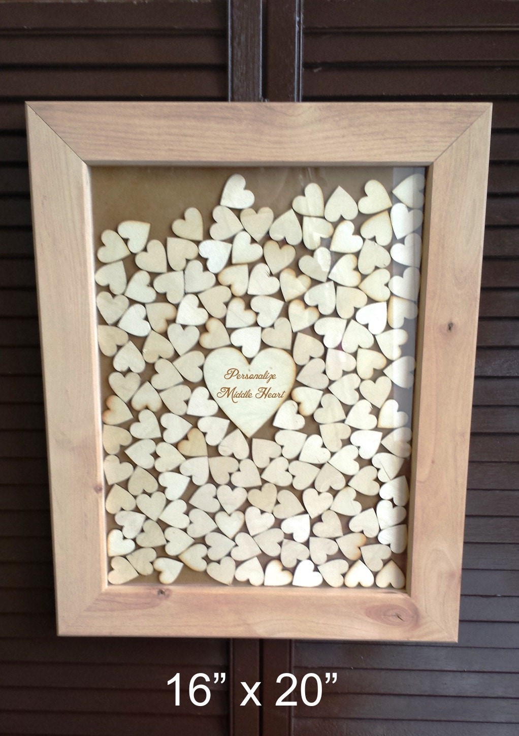 Personalized Handcrafted Wedding Shadow Box Unique Guest Book