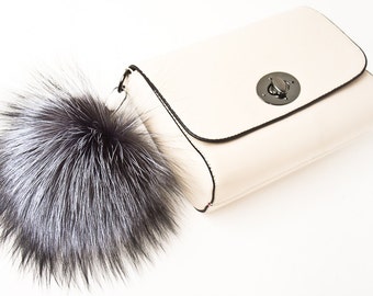 Bag Charm Fur Keychain Pom Pom Keychain Fur Bag Charm Fur Ball Keychain Pompom Keychain Fox Fur Key Chain Pompom Bag Charm