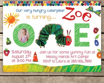 Etsy Very Hungry Caterpillar Invitations 7