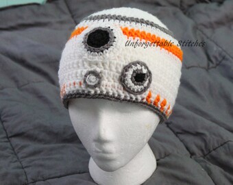 Crochet BB8 inspired hat
