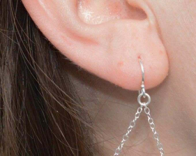 Peridot Earrings, Delicate Earrings, Gold Earrings, Sterling Earrings, Rose Earrings, Copper, Dangle Earrings, Gemstone, Green Earring