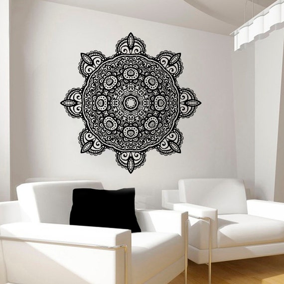 Mandala Wall Stickers Decals Indian Pattern Yoga Oum by CozyDecal