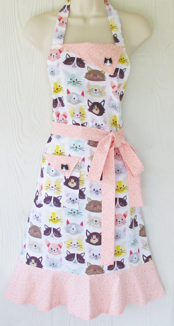 Cat Lovers Apron Cute Cat Apron Playful Kitties Cats