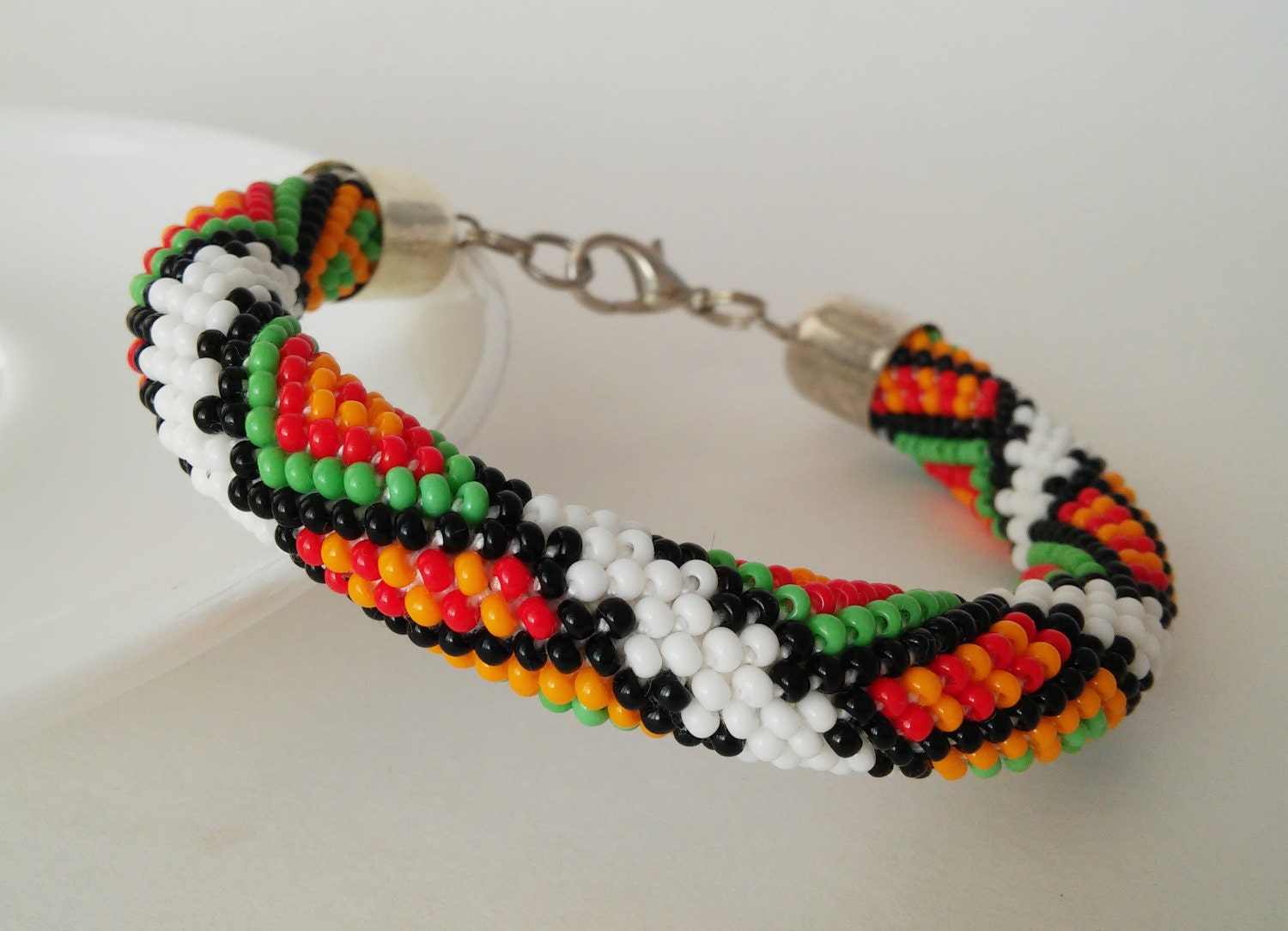 Ukrainian Bracelet Bukovynian embroidery by ViktoriaBeads on Etsy