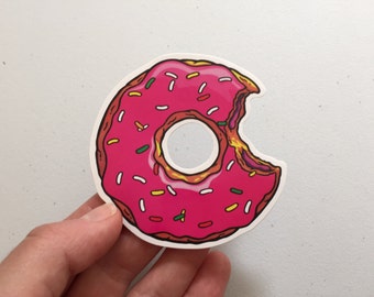 Donut Sprinkles Sticker, Doughnut Laptop Sticker, Vinyl Sticker, Girly Food Sticker, Tablet Sticker, Donut Gift