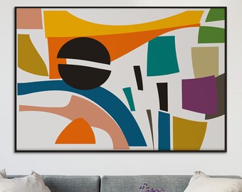 Printable Geometric Art, Mid Century Modern, Large Art, Huge Modern Art Print, Abstract Wall Art, Contemporary Art, Print at Any Size.