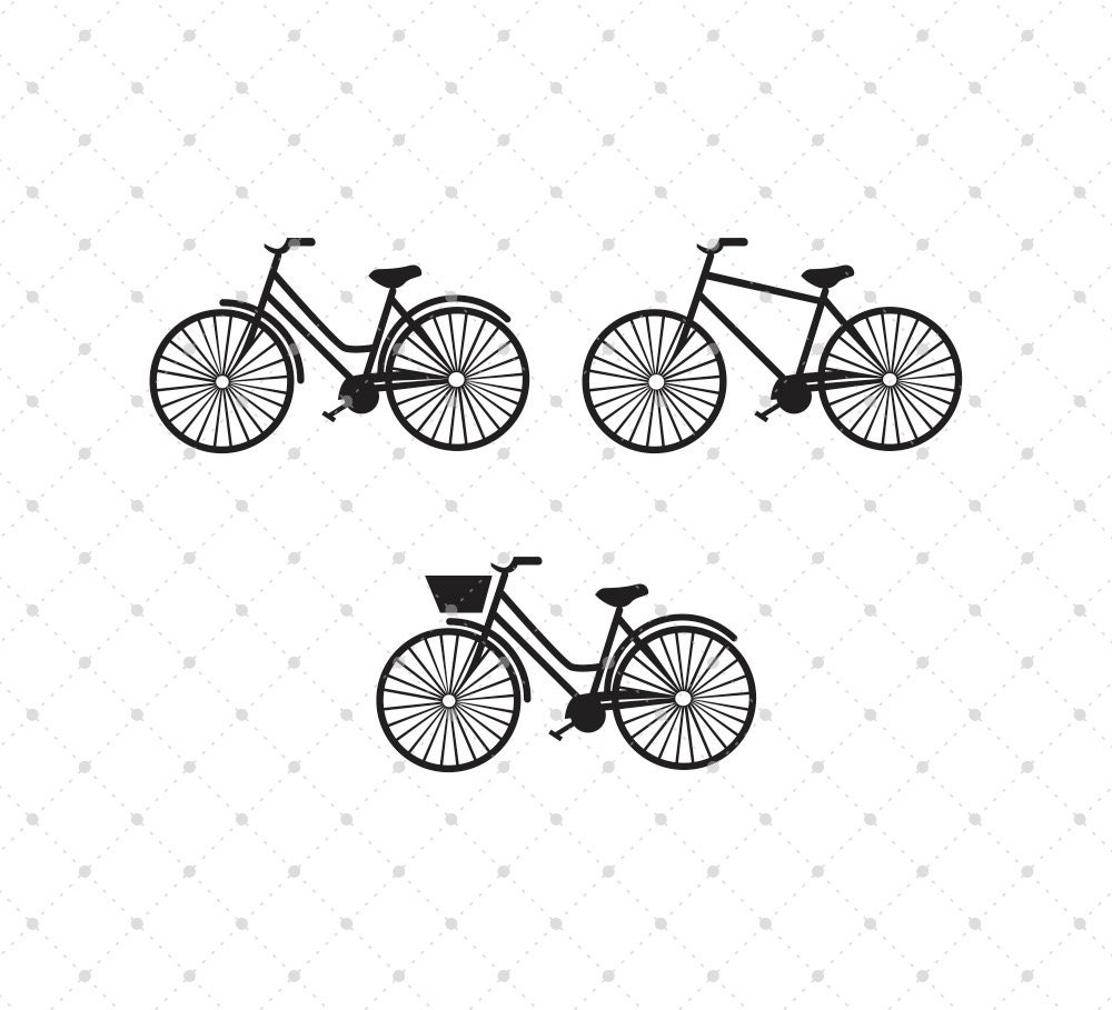 Bicycle SVG Cut Files for Cricut Silhouette and other Vinyl