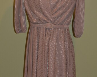 Beige Striped Sally's Girl Dress
