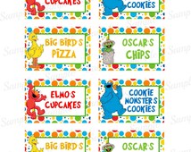 Popular items for elmo name tags on Etsy