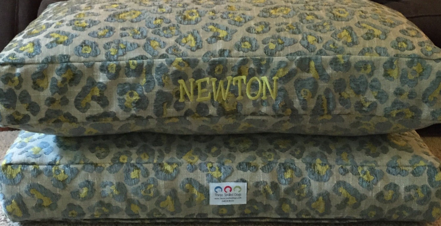 Leopard Dog Bed Large Personalized Animal Print Dog Bed
