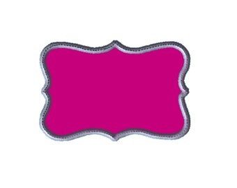 Fancy frame Applique Embroidery Design INSTANT DOWNLOAD 4x4 5x7 6x10