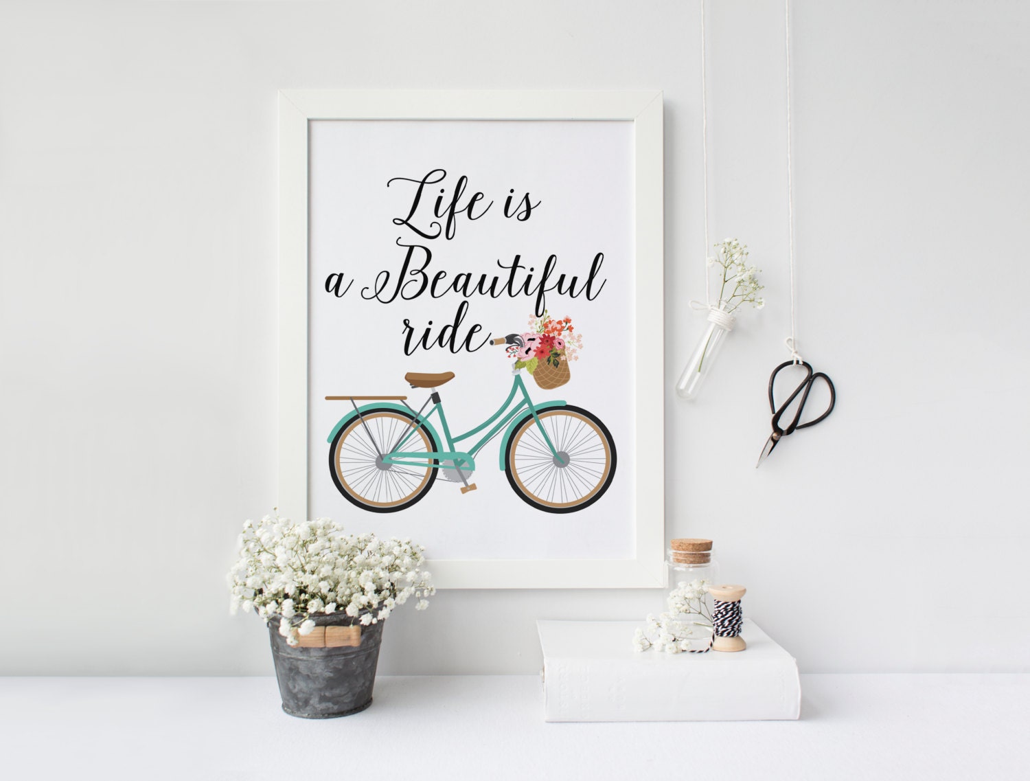 PRINTABLE Art Life is a Beautiful ride Typography