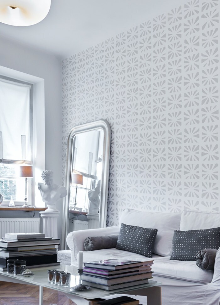 Spark wall stencil Scandinavian wall stencils for DIY