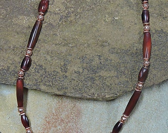 Southwestern Style Necklace, Mission Leather Cross Necklace