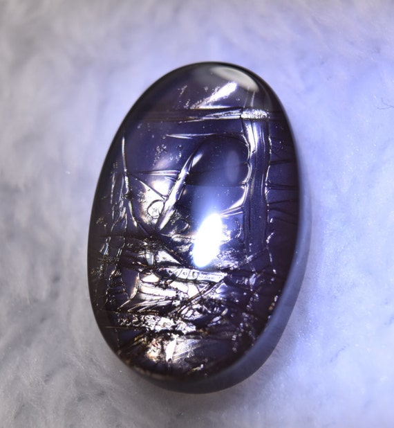 Metallic Fire obsidian cab 13