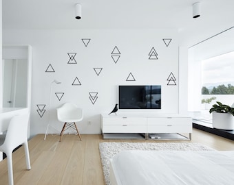 Living Room Decor Stickers geometric wall decal | etsy Living Room Decor Stickers geometric wall decal | etsy