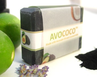 Lavender & Lime Soap, Charcoal Soap, Facial Soap, Activated Bamboo Charcoal Soap, Detox Soap, Natural Soap, Men's Soap, Essential Oil Soap