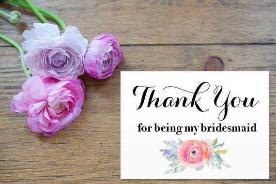 thank you for choosing me as a bridesmaid