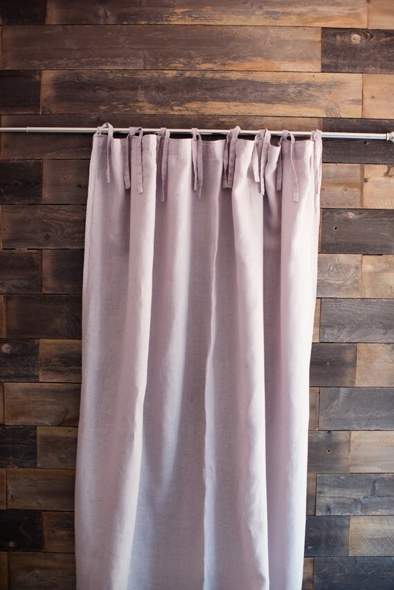 Tietop Curtain Panel 100 Pure Linen by GerberasAndLinen on Etsy