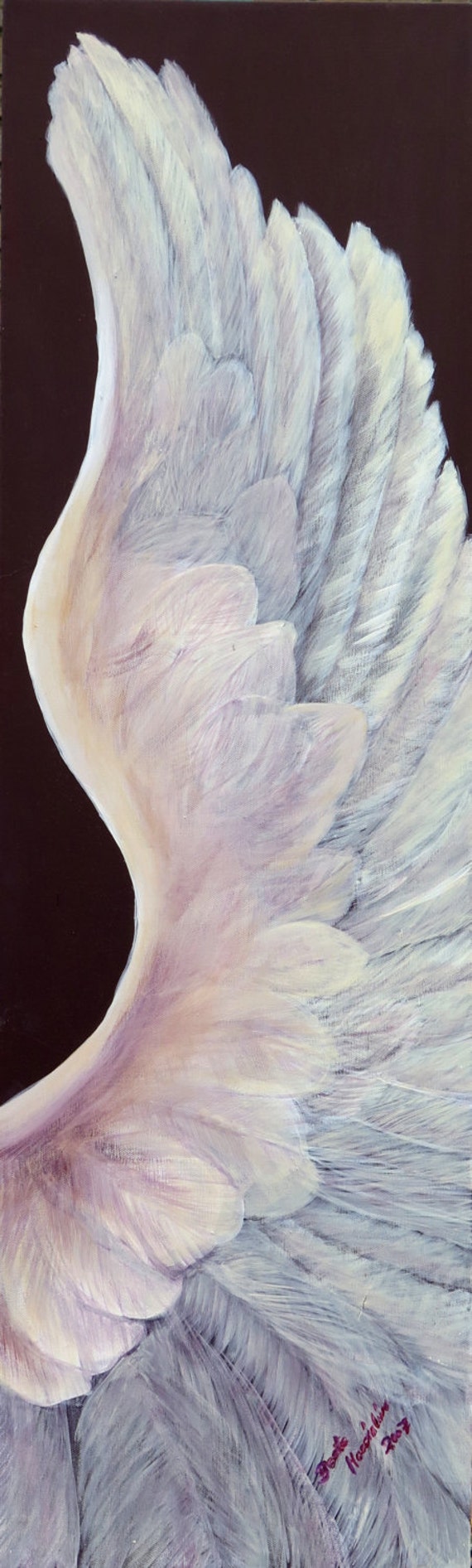 Angel Wings acrylic painting original painting in Bordeaux