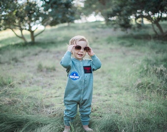 Baby Costume, Personalized Flight Suit, Top Gun Costume, Pilot, Toddler Costume, Baby Girl Aviator, Baby Boy Clothes, Military Costume
