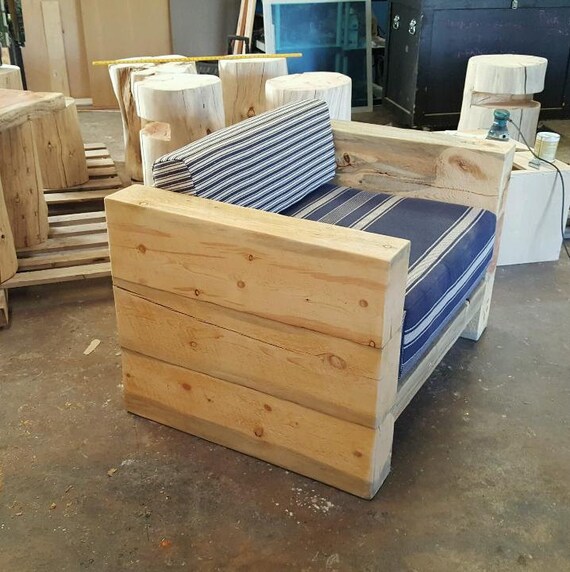 Patio Chair Railroad Tie Chair timber chair perfect by woodZwayz