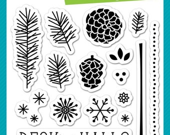 Lawn Fawn Deck the Halls Photopolymer Clear Stamp Set, Scrapbooking/Stamping/Paper Crafts