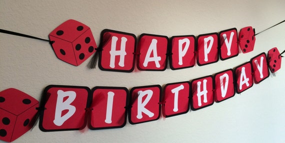 Casino Theme Birthday Banner