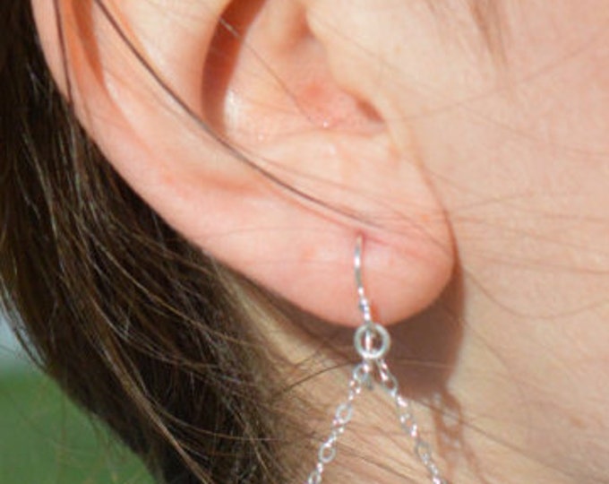 Ruby Earrings, Delicate Earrings, Gold Earring, Sterling Earrings, Rose Earrings, Copper, Dangle Earrings, Gemstone, Ruby Earring