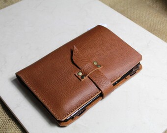 Kindle case - Kindle PAPERWHITE case in RUSSET - Kindle cover in Italian chrome tanned leather - Handmade by Valentina