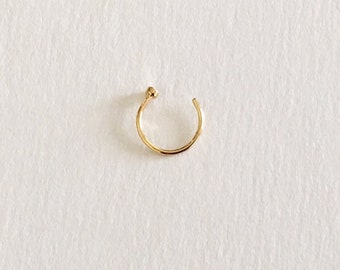 Gold Nose Hoop Ring (8mm,10mm) 20 Gauge (NPC-19), Surgical Steel, Nose Piercing, Nose Jewelry, Hoop Ring, Body Jewelry, Gold Nose Ring