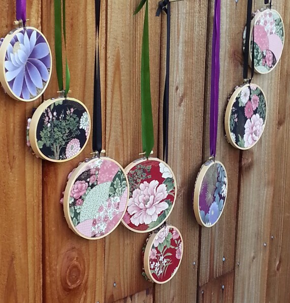 Items similar to 8 Hanging Embroidery Hoop Art on Etsy