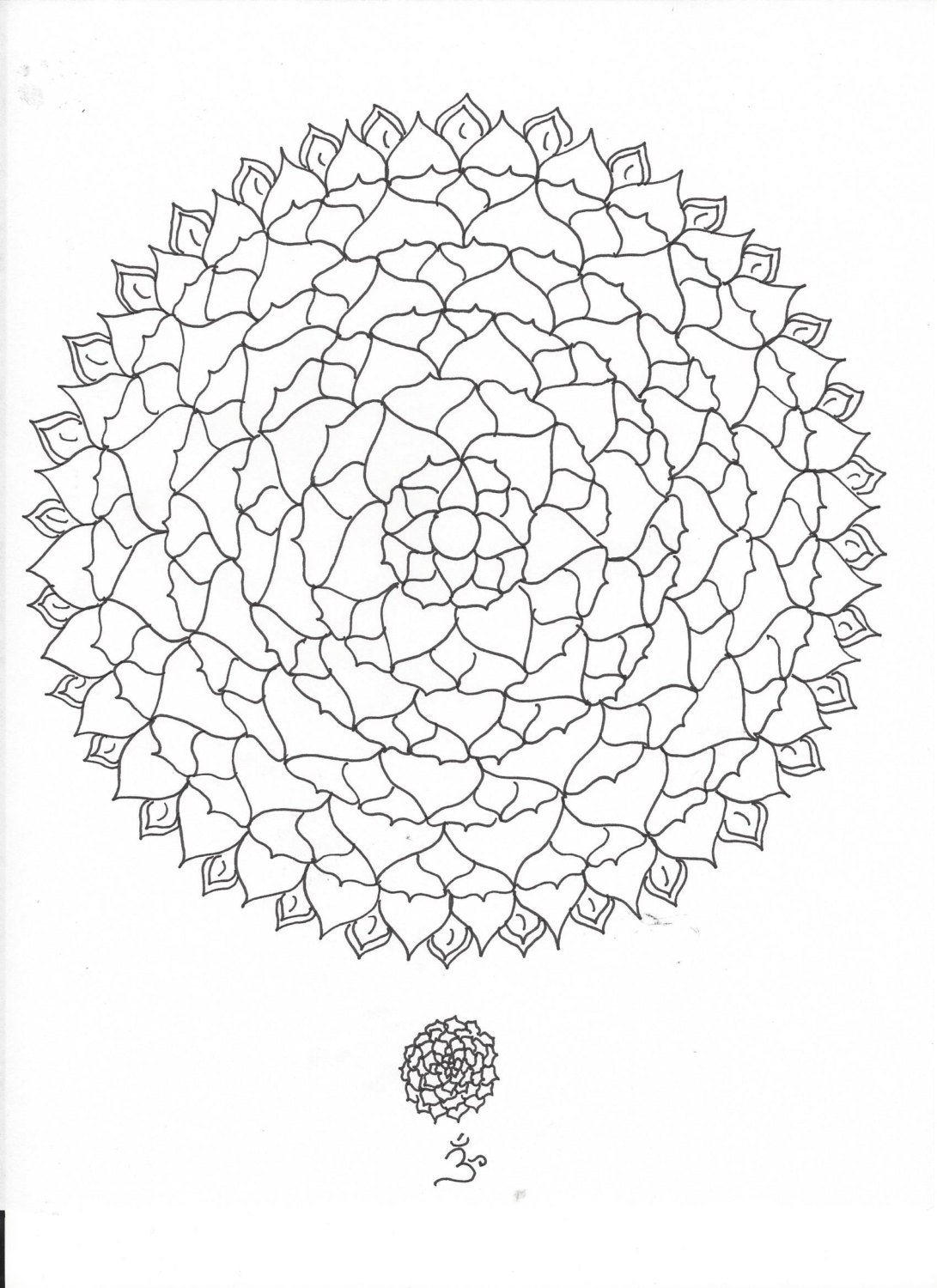 Download Crown Chakra Elemental Mandala Adult Coloring Page