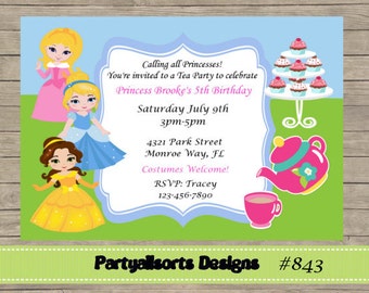 Cinderella Tea Party Invitations 10