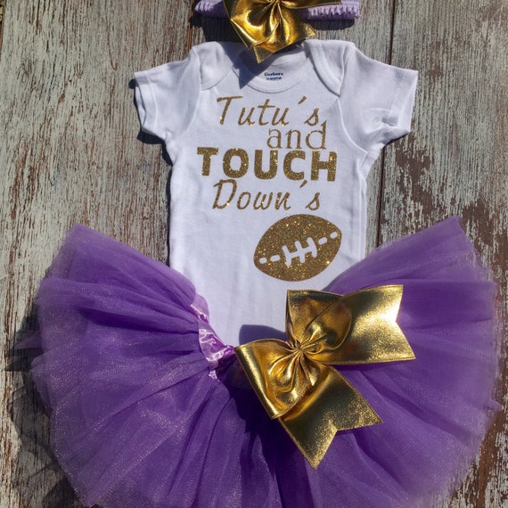 Items similar to Baby girls clothes, tutus and touchdown bodysuit, new