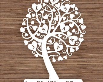 Butterfly Leaf and Heart Tree PDF SVG Commercial Use