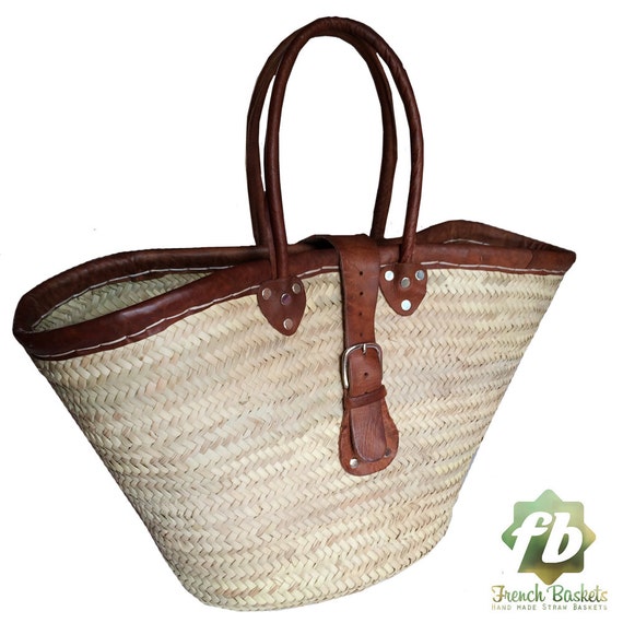 french baskets with leather handles