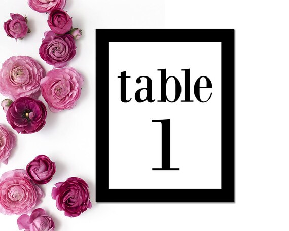 printable table numbers 1 40 table number 5x7 4x6 8x10
