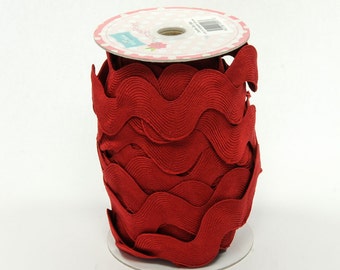 Jumbo Ric Rac- Crimson (5 Yard Bundle) Riley Blake Designs