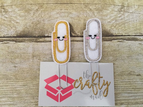 Smiling Face Paper Clip/Planner Clip. Your Choice of silver or gold