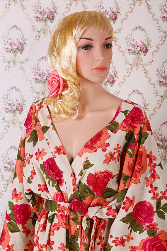 floral bridesmaid robe