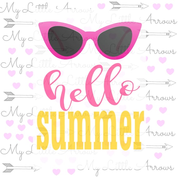 Download Hello Summer SVG DXF EPS png Files for Cutting by ...