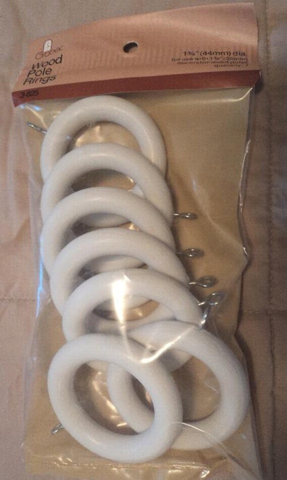 Wooden Curtain Rings White